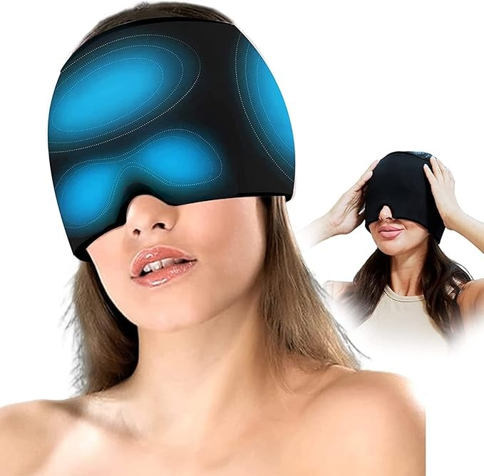 gorro en gel para migraña , dolor